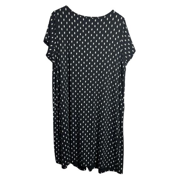 J. Jill Wearever Collection XL Black Short Sleeve Dress Stretch Business Career - Picture 1 of 7